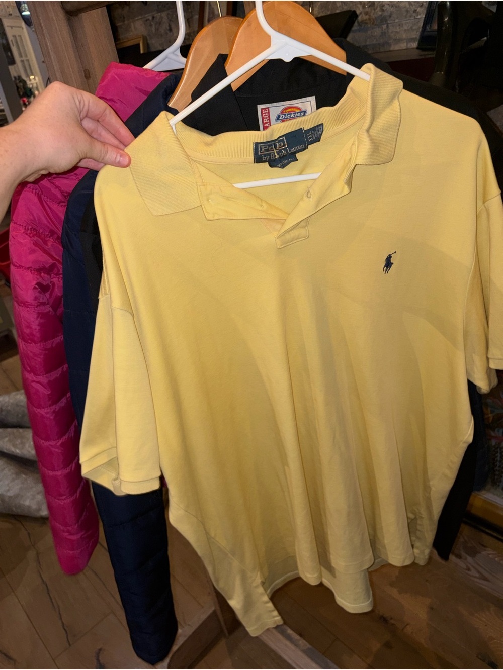 Polo by Ralph Lauren Pale Yellow Short Sleeve Polo with Navy Pony